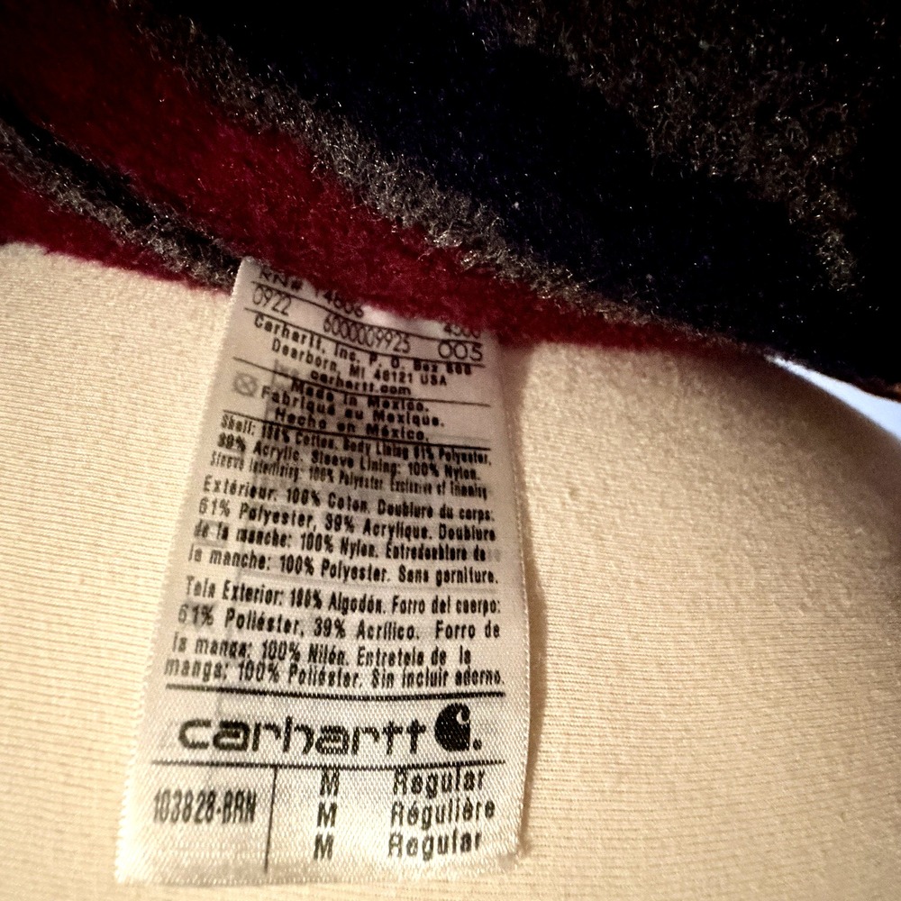 Carhartt Duck Detroit Relaxed Jacket Men's M Blanket Lined OJ3828-M Distressed - Picture 14 of 14